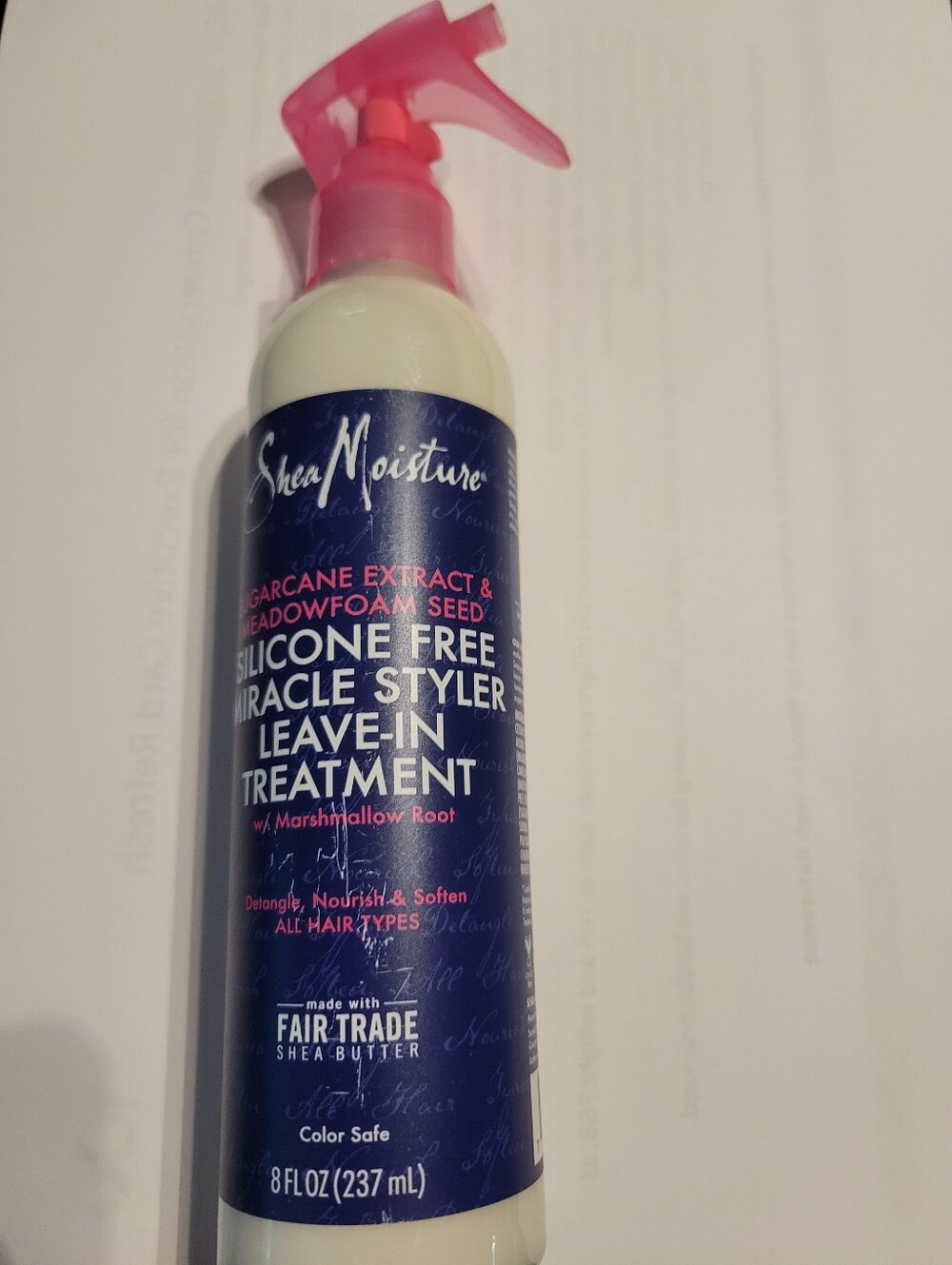 Shea Moisture Pink-Top Silicone Free Miracle Styler Leave-In Treatment